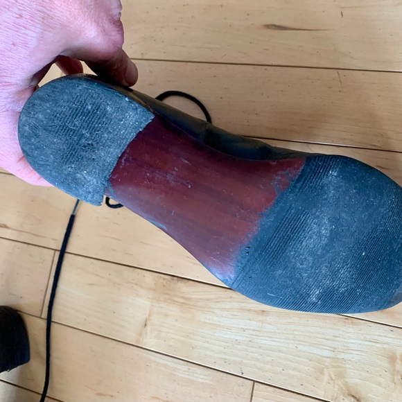 Women's Black Leather Ankle Boots - Picture 5 of 6